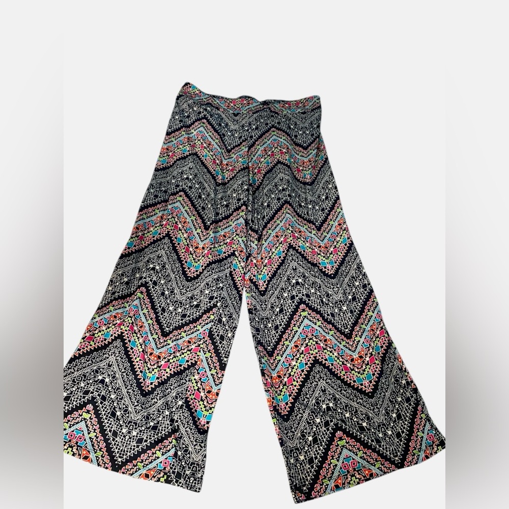 New Directions Petite Multicolor Chevron Print Pants - Picture 2 of 6